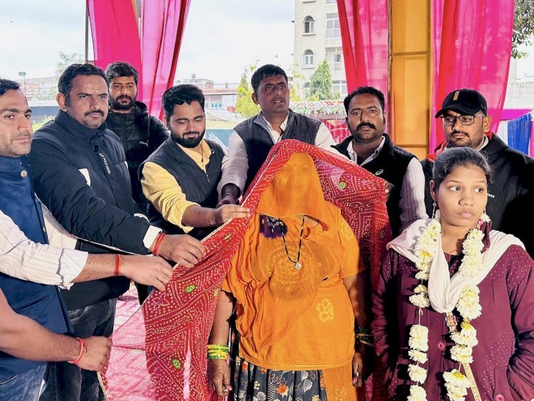 क्षत्रिय युवाओं ने श्रमसाधक सन्तराम की बेटी पिंकी जावा के विवाह में भरा मायरा