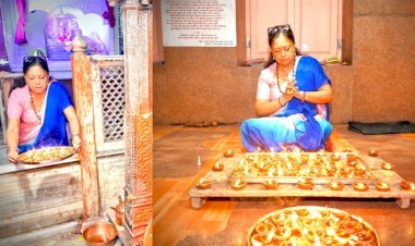 चांदपोल हनुमान मंदिर में जलाए 80 न्याय दीप, पीड़ितों से मिल दिलाया न्याय का भरोसा