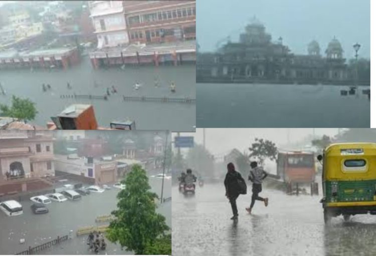 heavy rainfall in jaipur rajasthan 