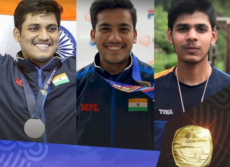 विश्व रिकार्ड बनाकर भारतीय शूटिंग टीम ने जीता पहला स्वर्ण, रोईंग टीम को कांस्य