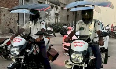 ब्रांड ऐंबैस्डर दिलीप पटेल की पहल पुलिसकर्मियों की बाइक पर लगे सुरक्षा किट, धूप और बारिश से ​करेगा बचाव