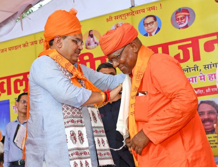 rajasthan chief minister bhajan lal sharma in sanganer