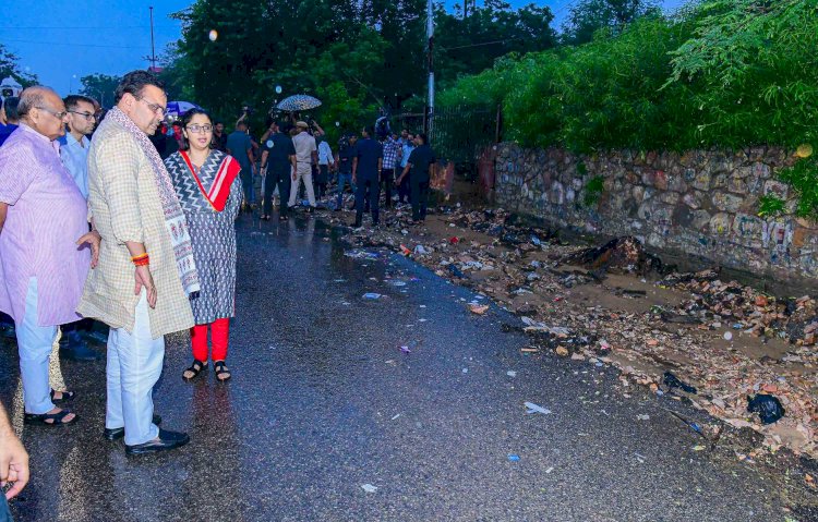 मुख्यमंत्री भजनलाल शर्मा का जयपुर में बारिश से प्रभावित क्षेत्रों का निरीक्षण