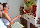 मदन राठौड़ ने परिवार सहित की घट स्थापना, मांगी खुशहाली
