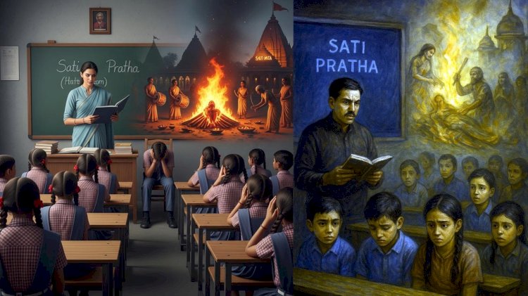 पाठ्यक्रम में सती प्रथा का गलत चित्रण, समाज में विद्वेष बीज