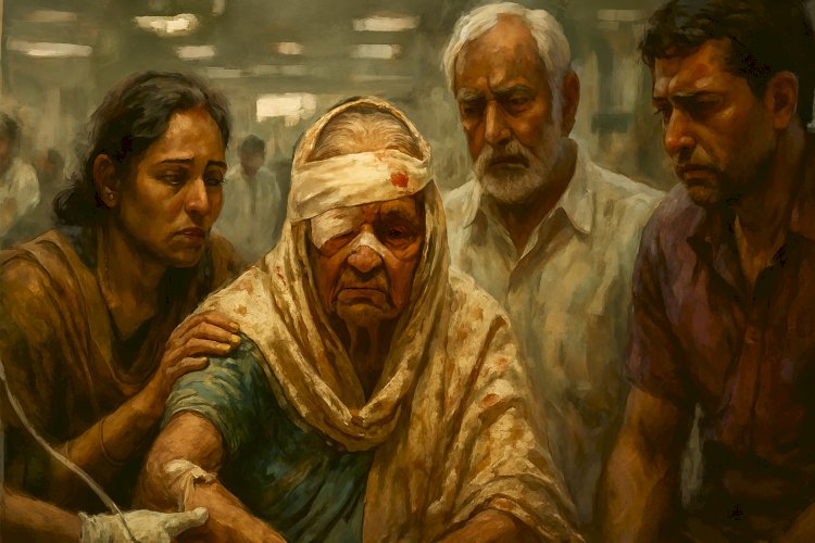 शराब के लिए बेटे ने मां पर धारदार हथियार से किया हमला