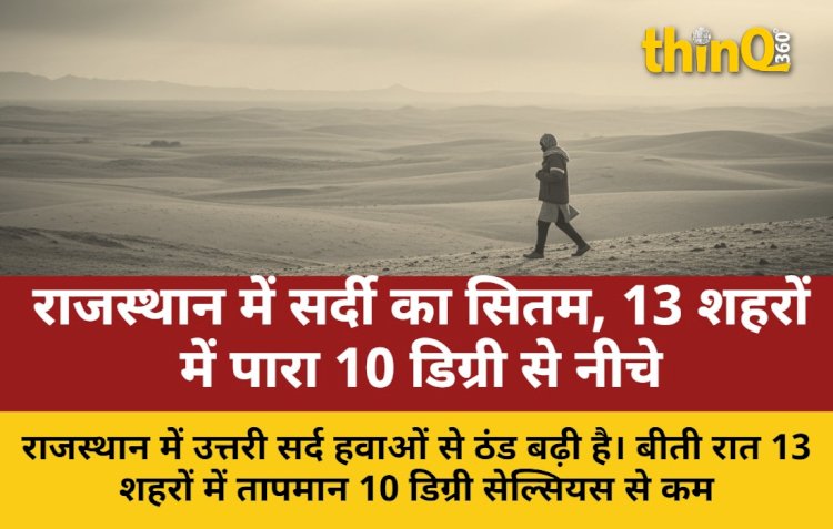 राजस्थान में बढ़ी सर्दी, 13 शहरों में पारा 10 डिग्री से कम