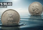 रुपया डॉलर के मुकाबले 90.43 के रिकॉर्ड निचले स्तर पर
