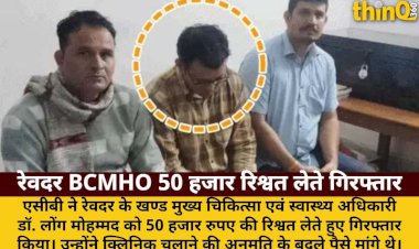 रेवदर BCMHO डॉ. लोंग मोहम्मद 50 हजार रिश्वत लेते रंगे हाथ गिरफ्तार