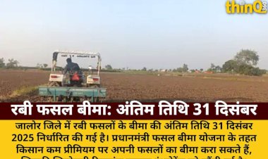 जालोर में रबी फसल बीमा की अंतिम तिथि 31 दिसंबर: कम प्रीमियम पर सुरक्षा