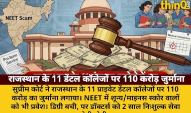 राजस्थान के 11 डेंटल कॉलेजों पर 110 करोड़ जुर्माना, डिग्री रद्द होने से बची