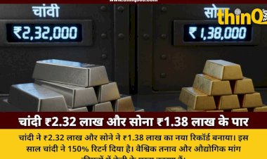 चांदी ₹2.32 लाख के पार, एक दिन में ₹13,117 की भारी बढ़त; सोना भी ₹1.38 लाख के ऑलटाइम हाई पर