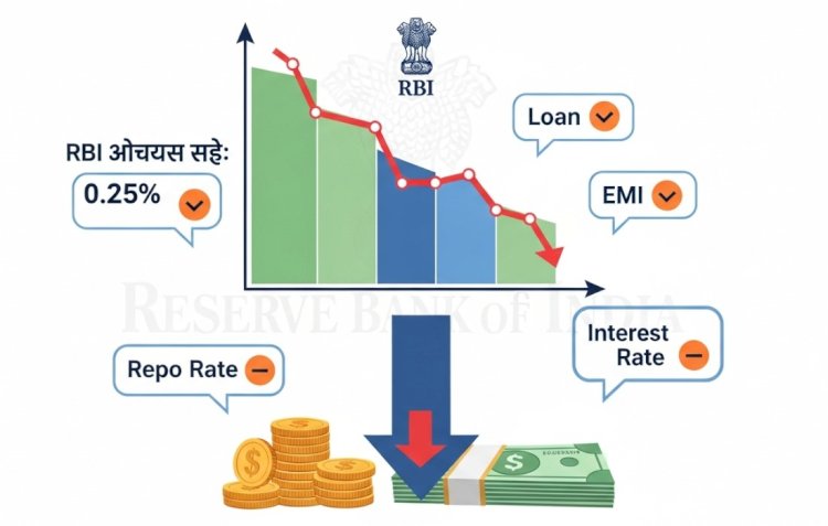 RBI ने रेपो रेट 0.25% घटाई: लोन और EMI होंगे सस्ते, जानें फायदा