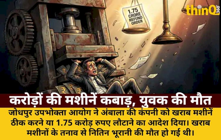खराब मशीनों से सदमे में युवक की मौत, उपभोक्ता आयोग का बड़ा फैसला: 1.75 करोड़ लौटाने का आदेश