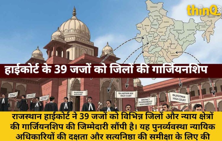 राजस्थान हाईकोर्ट: 39 जजों को जिलों की गार्जियनशिप सौंपी