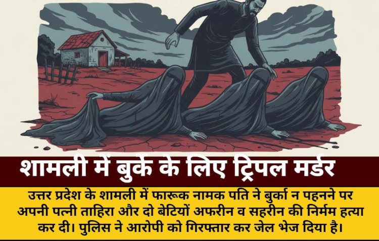 शामली: बुर्का न पहनने पर पति ने की पत्नी व दो बेटियों की हत्या