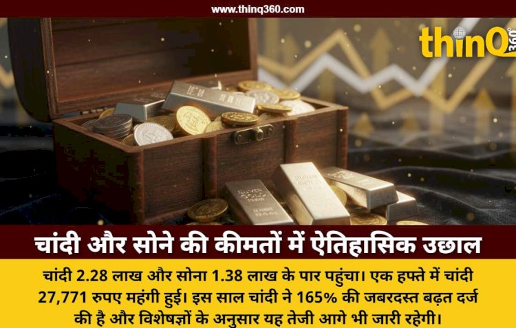 चांदी 2.28 लाख और सोना 1.38 लाख के पार, एक हफ्ते में कीमतों ने तोड़े सारे रिकॉर्ड