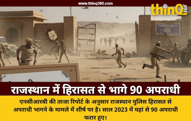 एनसीआरबी रिपोर्ट 2023: राजस्थान में हिरासत से 90 अपराधी फरार, देश में सबसे खराब रिकॉर्ड