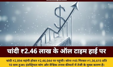 चांदी ₹2.46 लाख के ऑल टाइम हाई पर: आज ₹2,894 महंगी हुई, सोना ₹45 कम होकर ₹1.37 लाख हुआ