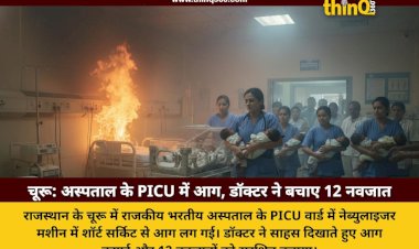 चूरू के राजकीय भरतीय अस्पताल के PICU वार्ड में शॉर्ट सर्किट से लगी आग, डॉक्टर की सूझबूझ से सुरक्षित बचे 12 नवजात
