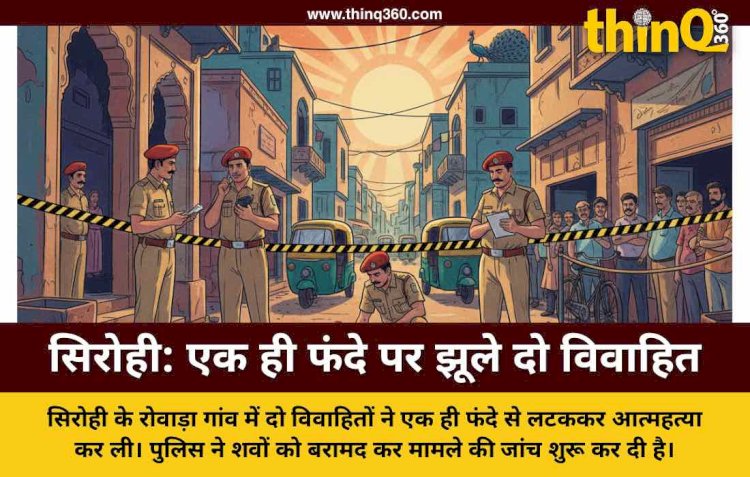सिरोही के रोवाड़ा में सनसनी: बंद मकान में एक ही फंदे पर लटके मिले दो विवाहितों के शव