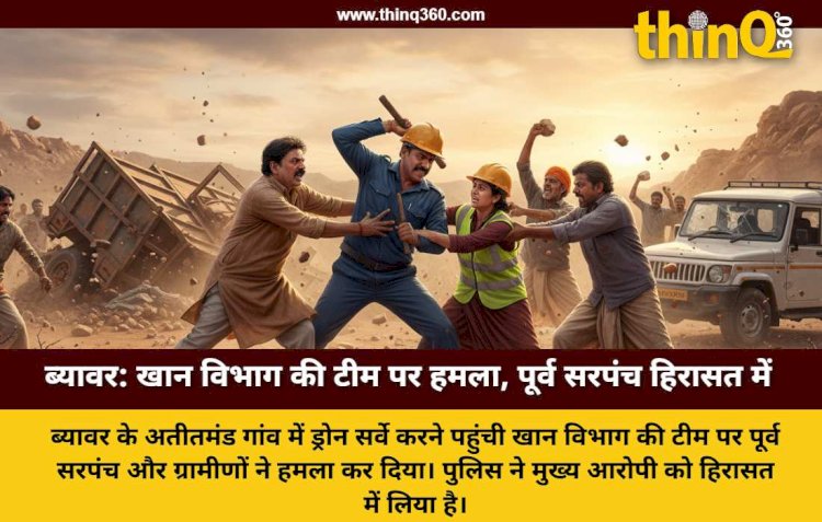 खान विभाग की टीम पर जानलेवा हमला: पूर्व सरपंच और ग्रामीणों ने इंजीनियर-महिला फोरमैन को पीटा, गाड़ियां तोड़ी