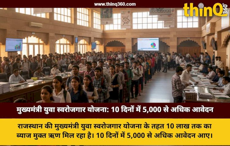 मुख्यमंत्री युवा स्वरोजगार योजना: राजस्थान के युवाओं में भारी उत्साह, 10 दिनों में मिले 5,089 आवेदन